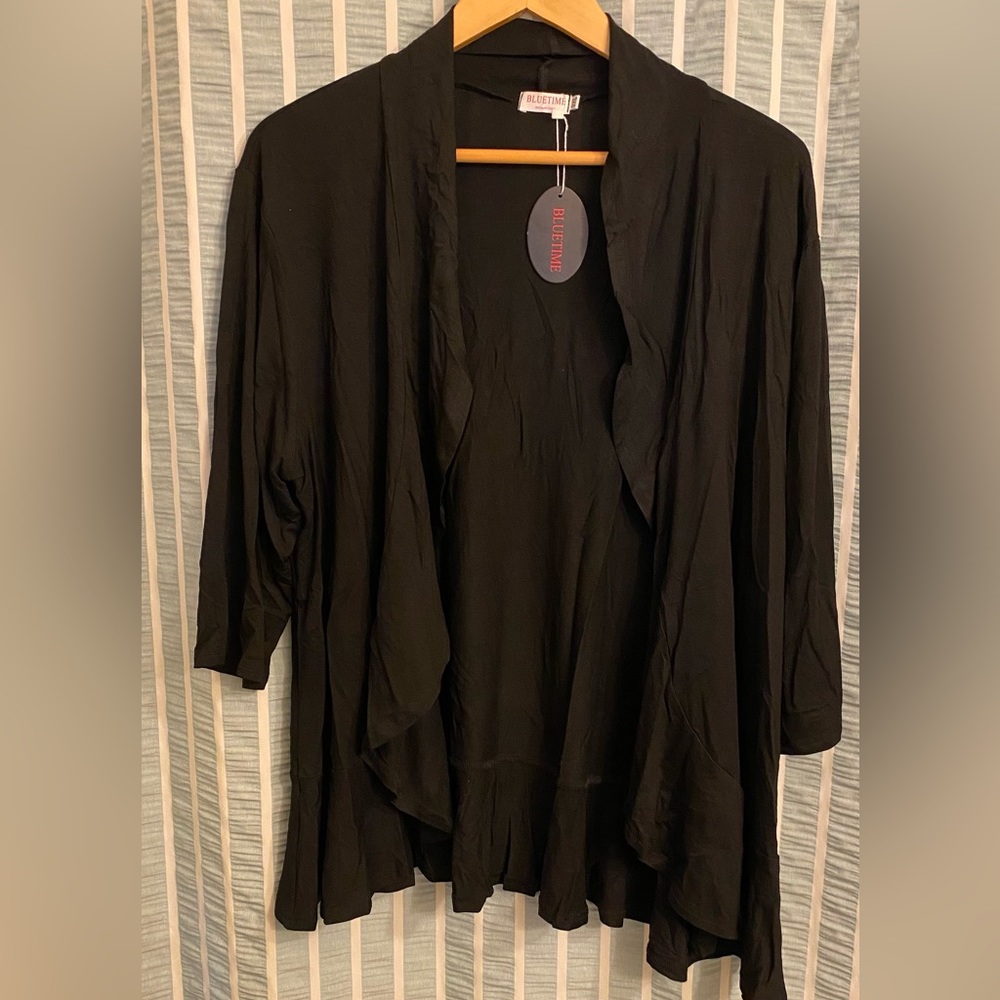 Plus Size Black Sweater Wrap NWT